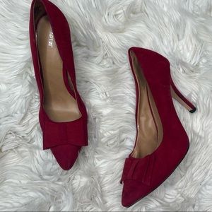 Apt 9 Red Bow Vamp Stiletto Heels Size 6.5